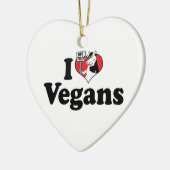 I Love Vegans Ornament (Links)