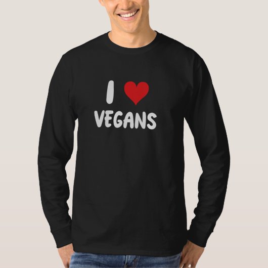 I Love Vegans T-shirt (Voorkant)