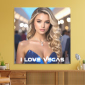 I LOVE VEGAS CANVAS AFDRUK (Insitu (Woonkamer))