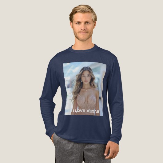 I LOVE VEGAS Tri-Blend SHIRT (Voorkant)