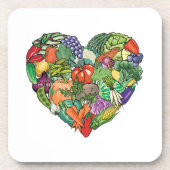 I Love Veggies Bier Onderzetter (Voorkant)