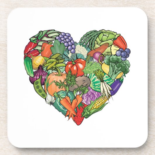 I Love Veggies Bier Onderzetter (Voorkant)