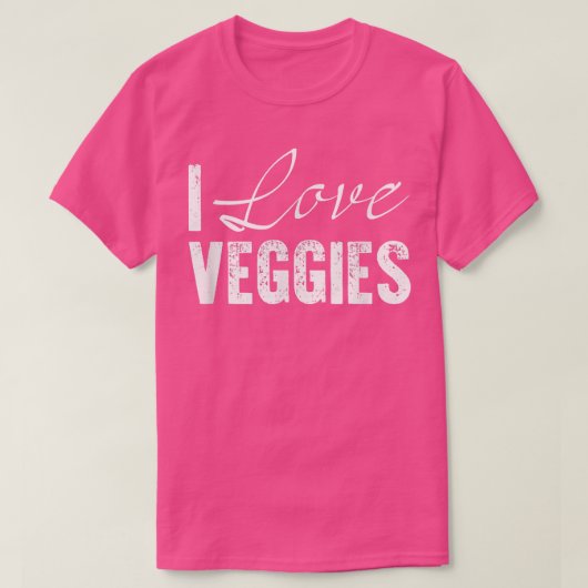 I Love Veggies Cool Vegetari Vegans T-shirt (Design voorkant)
