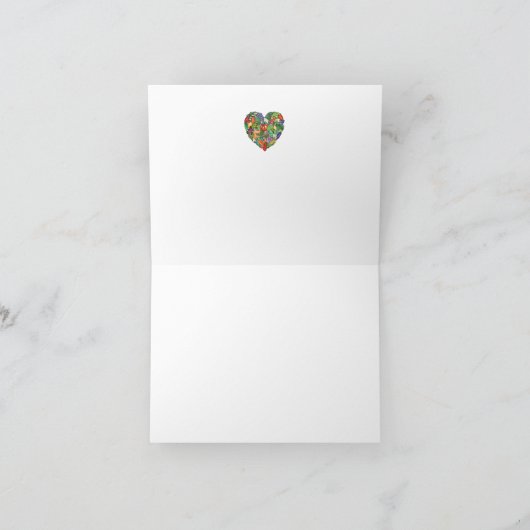 I Love Veggies Feestdagen Kaart (Binnen)