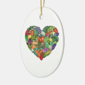 I Love Veggies Keramisch Ornament (Links)