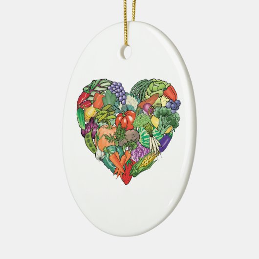 I Love Veggies Keramisch Ornament (Links)