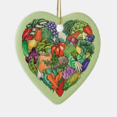 I Love Veggies Keramisch Ornament (Rechts)
