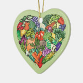 I Love Veggies Keramisch Ornament (Links)