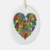 I Love Veggies Keramisch Ornament (Rechts)