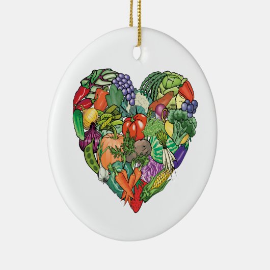 I Love Veggies Keramisch Ornament (Rechts)