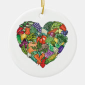 I Love Veggies Keramisch Ornament (Voorkant)