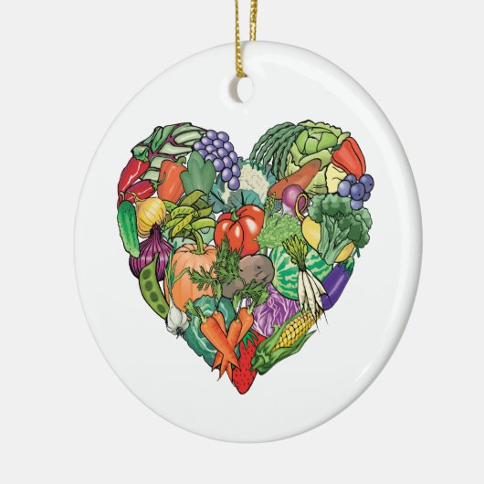 I Love Veggies Keramisch Ornament (Links)