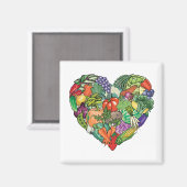 I Love Veggies Magneet (Voorkant / Achterkant)