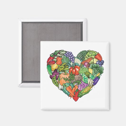 I Love Veggies Magneet (Voorkant / Achterkant)