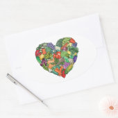 I Love Veggies Ovale Sticker (Envelop)