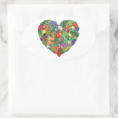 I Love Veggies Ovale Sticker (Tas)