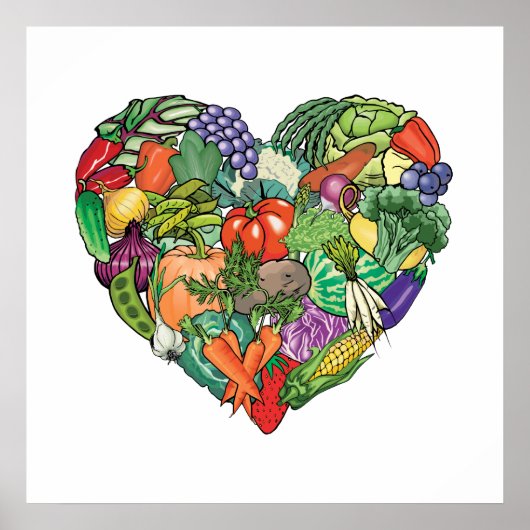 I Love Veggies Poster (Voorkant)