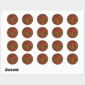 I Love Veggies Ronde Sticker (Vel)