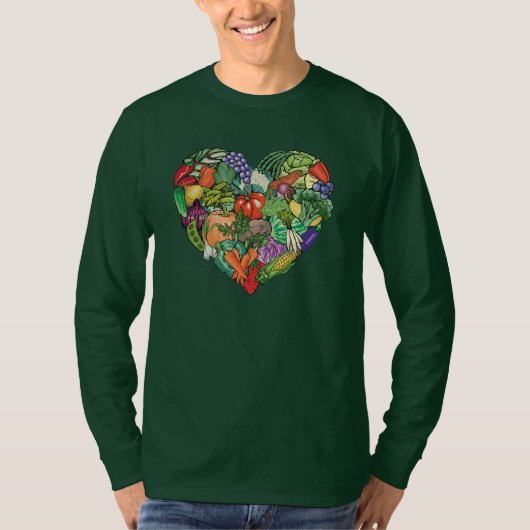 I Love Veggies T-shirt (Voorkant)