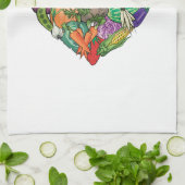 I Love Veggies Theedoek (Gevouwen)