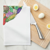 I Love Veggies Theedoek (Quarter Fold)