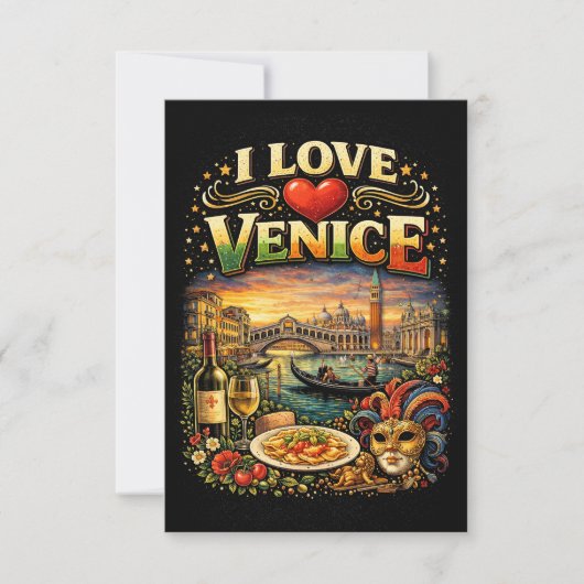 I Love Venice Bedankkaart (Voorkant)