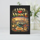 I Love Venice Bedankkaart (Staand voorkant)
