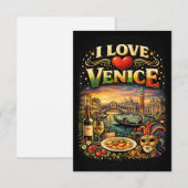 I Love Venice Bedankkaart (Voorkant / Achterkant)