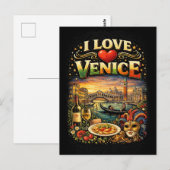I Love Venice Briefkaart (Voorkant / Achterkant)