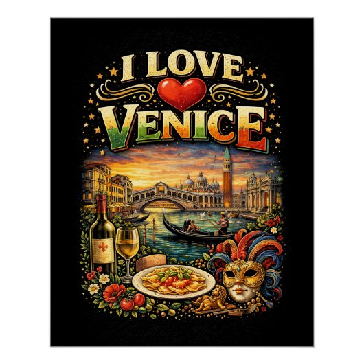 I Love Venice Perfect Poster (Voorkant)