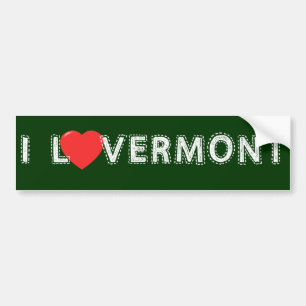 I Love Vermont Bumpersticker