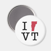 I Love Vermont Magneet (Voorkant / Achterkant)