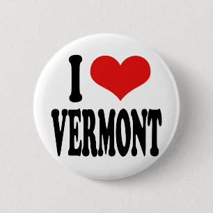 I Love Vermont Ronde Button 5,7 Cm