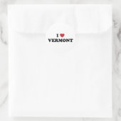 I Love Vermont Ronde Sticker (Tas)