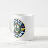 I Love Vermont State Flag and Map Koffiemok (Voorkant links)