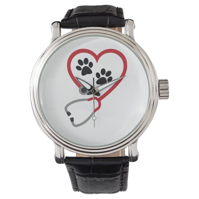 I love Veterinary Medicine Horloge (Voorkant)