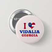 I Love Vidalia, Georgia Ronde Button 5,7 Cm (Voorkant /achterkant)
