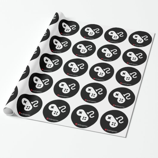 I Love Video Games Cadeaupapier (Uitgerold)
