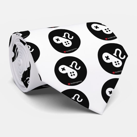 I Love Video Games Stropdas (Opgerold)