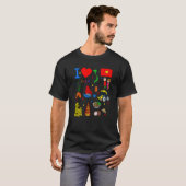 I love Vietnam Hand drawn Vietnamese Landmarks fla T-shirt (Voorkant volledig)
