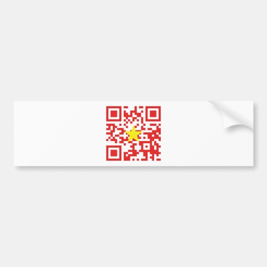 I Love Vietnam (Tôi Yêu Viboyt Nam) Flag QR Code Bumpersticker (Voorkant)