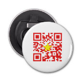 I Love Vietnam (Tôi Yêu Viboyt Nam) Flag QR Code Button Flesopener (Voorkant)
