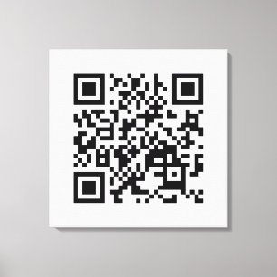 I Love Vietnam (Tôi Yêu Viboyt Nam) Flag QR Code Canvas Afdruk