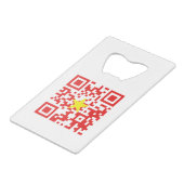I Love Vietnam (Tôi Yêu Viboyt Nam) Flag QR Code Creditkaart Flessenopener (Voorkant Gekanteld)