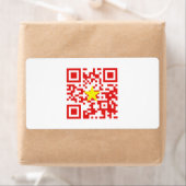 I Love Vietnam (Tôi Yêu Viboyt Nam) Flag QR Code Etiket (Insitu)