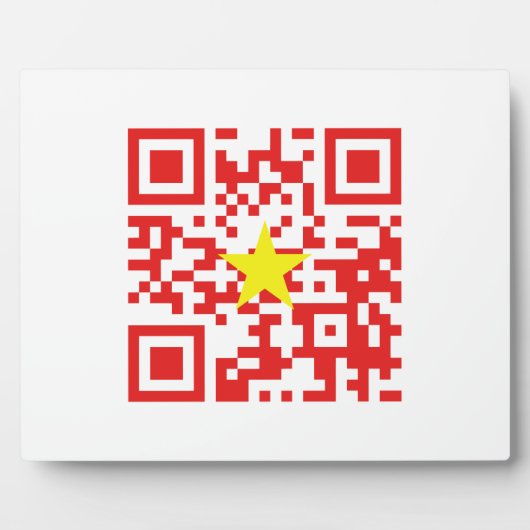 I Love Vietnam (Tôi Yêu Viboyt Nam) Flag QR Code Fotoplaat (Voorkant)