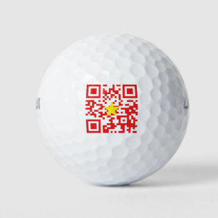 I Love Vietnam (Tôi Yêu Viboyt Nam) Flag QR Code Golfballen