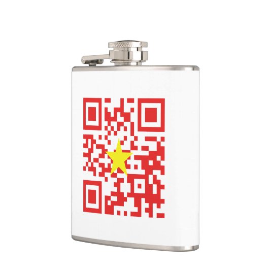 I Love Vietnam (Tôi Yêu Viboyt Nam) Flag QR Code Heupfles (Links)