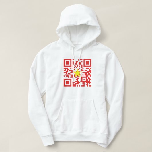 I Love Vietnam (Tôi Yêu Viboyt Nam) Flag QR Code Hoodie (Design voorkant)