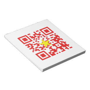I Love Vietnam (Tôi Yêu Viboyt Nam) Flag QR Code Notitieblok